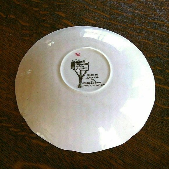Johnson Brothers Tea Saucer Tableware Ice House Size 5 5/8" Friendly Village Set - Picture 7 of 16